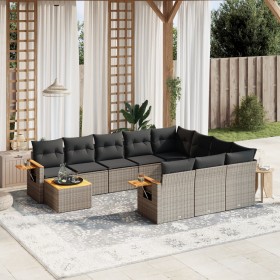 11-piece garden sofa set and gray synthetic rattan cushions by vidaXL, Garden sets - Ref: Foro24-3227208, Price: 644,22 €, Di...