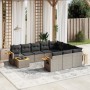 11-piece garden sofa set and gray synthetic rattan cushions by vidaXL, Garden sets - Ref: Foro24-3227208, Price: 644,22 €, Di...