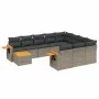 11-piece garden sofa set and gray synthetic rattan cushions by vidaXL, Garden sets - Ref: Foro24-3227208, Price: 646,14 €, Di...