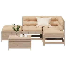 5-teiliges Gartenmöbel-Set mit Kissen aus massivem Kiefernholz von vidaXL, Gartensets - Ref: Foro24-3250700, Preis: 475,38 €,...