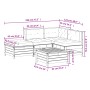 5-piece garden furniture set with solid pine wood cushions by vidaXL, Garden sets - Ref: Foro24-3250700, Price: 488,68 €, Dis...