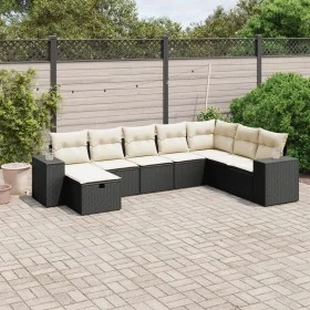 8-teiliges Gartensofa-Set und schwarze synthetische Rattankissen von vidaXL, Gartensets - Ref: Foro24-3264512, Preis: 483,09 ...
