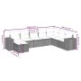 8-piece garden sofa set and black synthetic rattan cushions by vidaXL, Garden sets - Ref: Foro24-3264512, Price: 483,09 €, Di...