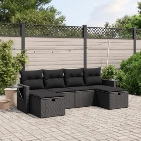 6-piece garden sofa set and black synthetic rattan cushions by vidaXL, Garden sets - Ref: Foro24-3263851, Price: 376,50 €, Di...
