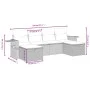 Set de sofás de jardín 6 piezas y cojines ratán sintético negro de vidaXL, Conjuntos de jardín - Ref: Foro24-3263851, Precio:...