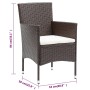 Garden chairs with cushions 4 units brown synthetic rattan by vidaXL, Garden chairs - Ref: Foro24-318501, Price: 239,87 €, Di...
