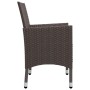 5-teiliges Garten-Essset mit braunen Kissen von vidaXL, Gartensets - Ref: Foro24-3095865, Preis: 397,16 €, Rabatt: %