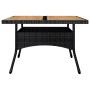 Garten-Essgruppe, 9-teilig, Massivholz, schwarzes synthetisches Rattan von vidaXL, Gartensets - Ref: Foro24-3095899, Preis: 5...