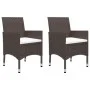 Garden bistro set 3 pieces PE rattan brown tempered glass by vidaXL, Garden sets - Ref: Foro24-3095934, Price: 182,69 €, Disc...