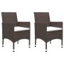 Garten-Bistro-Set 3-teilig PE-Rattan braun gehärtetes Glas von vidaXL, Gartensets - Ref: Foro24-3095934, Preis: 184,48 €, Rab...