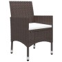 Garten-Bistro-Set 3-teilig PE-Rattan braun gehärtetes Glas von vidaXL, Gartensets - Ref: Foro24-3095934, Preis: 184,48 €, Rab...