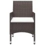Garden bistro set 3 pieces PE rattan brown tempered glass by vidaXL, Garden sets - Ref: Foro24-3095934, Price: 182,69 €, Disc...