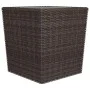 Garden bistro set 3 pieces PE rattan brown tempered glass by vidaXL, Garden sets - Ref: Foro24-3095934, Price: 182,69 €, Disc...