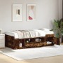 Lounger with engineered wood drawers smoked oak 75x190 cm by vidaXL, Beds and slatted bases - Ref: Foro24-3280262, Price: 165...