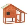 Solid fir wood hutch 140x63x120 cm by vidaXL, Cages and habitats for small animals - Ref: Foro24-170868, Price: 155,52 €, Dis...