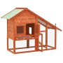 Solid fir wood hutch 140x63x120 cm by vidaXL, Cages and habitats for small animals - Ref: Foro24-170868, Price: 157,87 €, Dis...