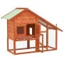 Solid fir wood hutch 140x63x120 cm by vidaXL, Cages and habitats for small animals - Ref: Foro24-170868, Price: 155,52 €, Dis...