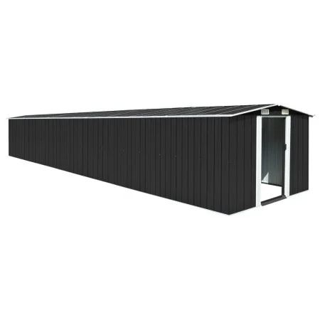 Anthrazitgrauer Gartenschuppen aus verzinktem Stahl, 257 x 779 x 181 cm von vidaXL, Schuppen - Ref: Foro24-47034, Preis: 938,...