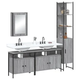 Badezimmermöbel-Set, 4-teilig, sonomagraues Sperrholz von vidaXL, Badezimmermöbel - Ref: Foro24-3214808, Preis: 241,95 €, Rab...