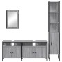 Bathroom furniture set 4 pieces sonoma gray plywood by vidaXL, Bathroom furniture - Ref: Foro24-3214808, Price: 244,72 €, Dis...