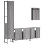 Bathroom furniture set 4 pieces sonoma gray plywood by vidaXL, Bathroom furniture - Ref: Foro24-3214808, Price: 244,72 €, Dis...