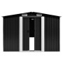 Cobertizo jardín acero galvanizado gris antracita 257x779x181cm de vidaXL, Cobertizos - Ref: Foro24-47034, Precio: 956,46 €, ...