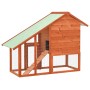 Solid fir wood hutch 140x63x120 cm by vidaXL, Cages and habitats for small animals - Ref: Foro24-170868, Price: 157,87 €, Dis...