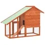 Solid fir wood hutch 140x63x120 cm by vidaXL, Cages and habitats for small animals - Ref: Foro24-170868, Price: 155,52 €, Dis...