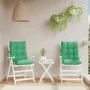 2 Stück Stuhlkissen mit niedriger Rückenlehne, grüner Oxford-Stoff von vidaXL, Kissen für Stühle und Sofas - Ref: Foro24-3776...