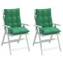 Cojines para silla con respaldo bajo 2 uds tela Oxford verde de vidaXL, Cojines para sillas y sofás - Ref: Foro24-377686, Pre...