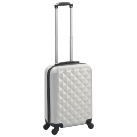 Stabiler Trolley-Koffer aus glänzendem, silbernem ABS mit Rollen von vidaXL, Koffer - Ref: Foro24-91892, Preis: 54,12 €, Raba...