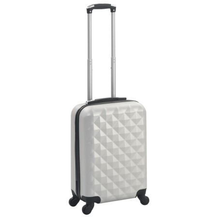 Maleta con ruedas trolley rígida plateada brillante ABS de vidaXL, Maletas - Ref: Foro24-91892, Precio: 54,12 €, Descuento: %