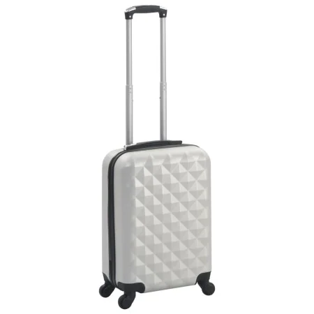 Stabiler Trolley-Koffer aus glänzendem, silbernem ABS mit Rollen von vidaXL, Koffer - Ref: Foro24-91892, Preis: 57,20 €, Raba...