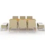 Juego de comedor de jardín de 11 piezas beige de vidaXL, Conjuntos de jardín - Ref: Foro24-3067873, Precio: 766,97 €, Descuen...