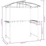 Seitenregal für Grillpavillon, anthrazitfarbener Stahl, 210 x 114 x 230 cm von vidaXL, Zelte und Pavillons - Ref: Foro24-3601...
