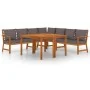 Garden dining set and cushions 7 pieces solid acacia wood by vidaXL, Garden sets - Ref: Foro24-3154971, Price: 901,93 €, Disc...