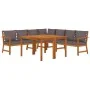 Garden dining set and cushions 7 pieces solid acacia wood by vidaXL, Garden sets - Ref: Foro24-3154971, Price: 901,93 €, Disc...