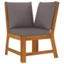 Garden dining set and cushions 7 pieces solid acacia wood by vidaXL, Garden sets - Ref: Foro24-3154971, Price: 901,93 €, Disc...