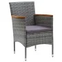 9-piece garden furniture set with gray synthetic rattan cushions by vidaXL, Garden sets - Ref: Foro24-3095032, Price: 773,64 ...