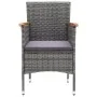 9-piece garden furniture set with gray synthetic rattan cushions by vidaXL, Garden sets - Ref: Foro24-3095032, Price: 773,64 ...