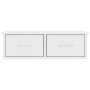 Estante de cajones para pared madera contrachapada 60x26x18,5cm