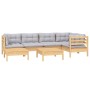 Gartenmöbel-Set 7-teilig und Kissen aus massivem Kiefernholz von vidaXL, Gartensets - Ref: Foro24-3096543, Preis: 524,67 €, R...