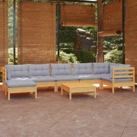 Garden furniture set 8 pieces and cushions solid pine wood by vidaXL, Garden sets - Ref: Foro24-3096555, Price: 640,34 €, Dis...