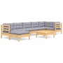 Gartenmöbel-Set 8-teilig und Kissen aus massivem Kiefernholz von vidaXL, Gartensets - Ref: Foro24-3096555, Preis: 662,63 €, R...