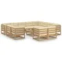 Set de muebles de jardín 13 pzs cojines madera pino marrón miel de vidaXL, Conjuntos de jardín - Ref: Foro24-3077012, Precio:...