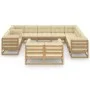 Set de muebles de jardín 13 pzs cojines madera pino marrón miel de vidaXL, Conjuntos de jardín - Ref: Foro24-3077012, Precio:...