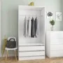 Weißer Sperrholzschrank 100x50x200 cm von vidaXL, Kleiderschränke - Ref: Foro24-800603, Preis: 210,08 €, Rabatt: %