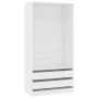 Weißer Sperrholzschrank 100x50x200 cm von vidaXL, Kleiderschränke - Ref: Foro24-800603, Preis: 210,08 €, Rabatt: %