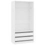 Weißer Sperrholzschrank 100x50x200 cm von vidaXL, Kleiderschränke - Ref: Foro24-800603, Preis: 220,56 €, Rabatt: %