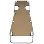 Folding lounger with head cushion and adjustable backrest gray by vidaXL, Loungers - Ref: Foro24-44296, Price: 68,87 €, Disco...
